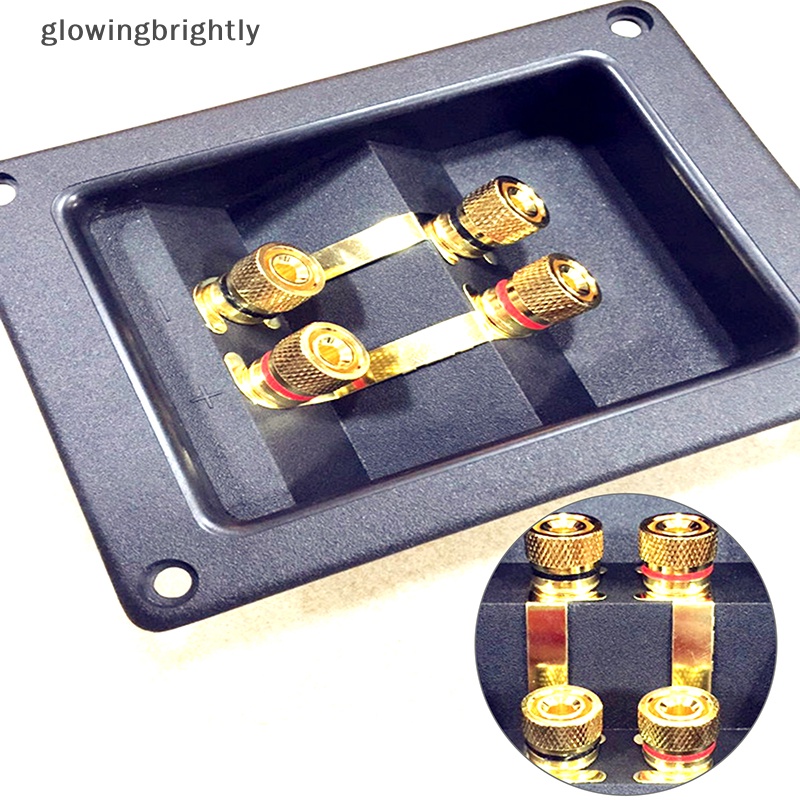 [glowingbrightly] Konektor Cup Terminal 266bagian Express Gold Banana Jacks Recessed Speaker Box TFX