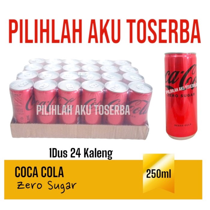 

Coca Cola ZERO SUGAR KALENG CAN 250 ml - ( HARGA 1 DUS isi 24 )