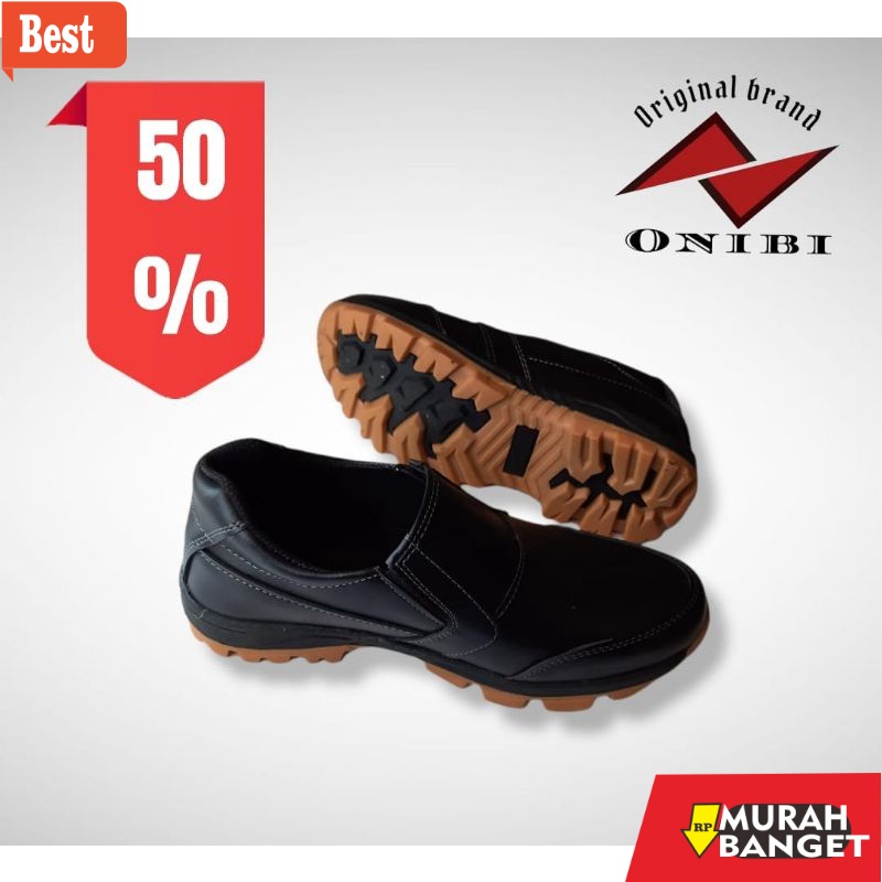 Boot pria terbaru- ONIBI Sepatu Pria Casual Kerja Savty Boots Pendek Onibi