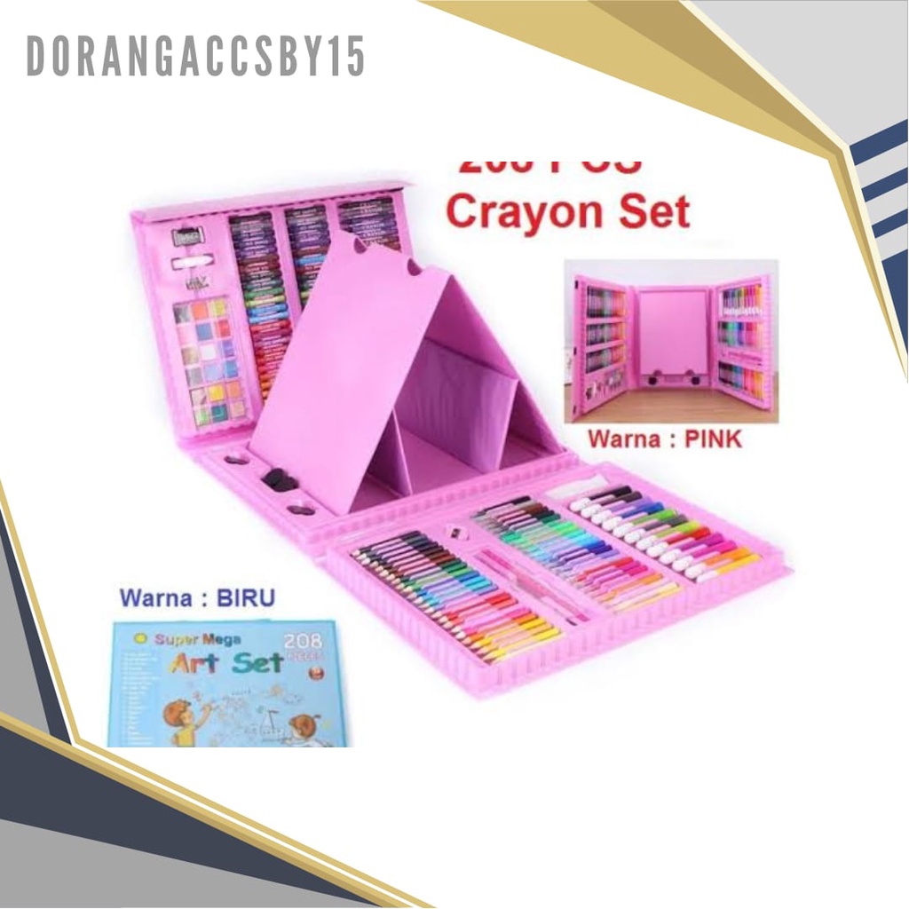 

( DAS ) VIRAL ART SET 208 Pensil Warna Crayon Set 208 Pcs Crayon Mewarnai 208 Warna Pensil Krayon Alat Menggambar atau Mewarnai