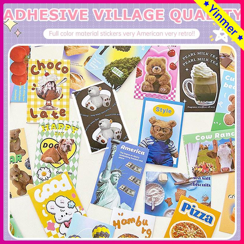 

COD✨ Stiker Gaya Retro Notebook Mini Dekorasi Bahan DIY-Yinmer