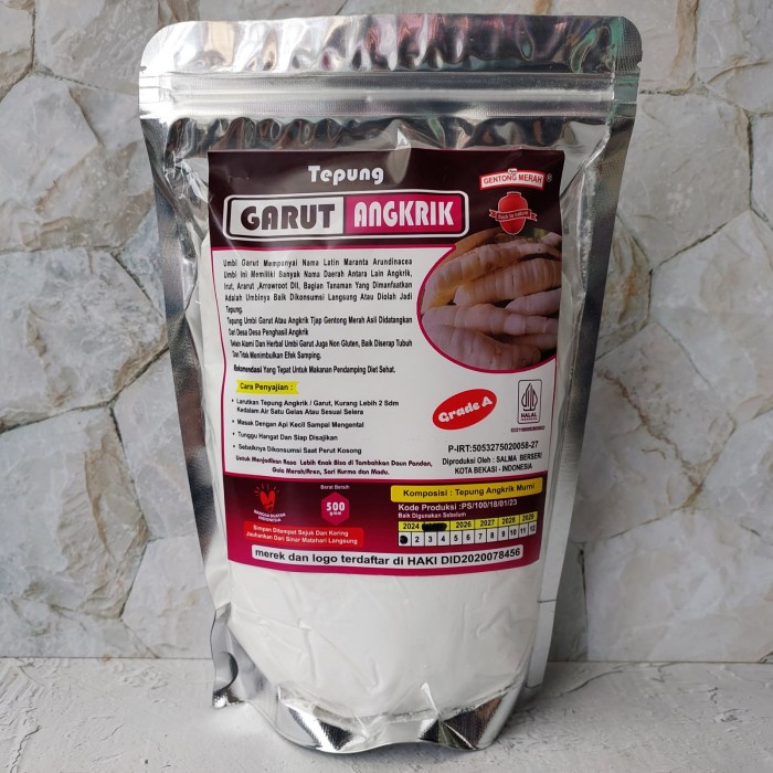 

Tepung Garut Angkrik - Irut - Arrowroot 500 Gram