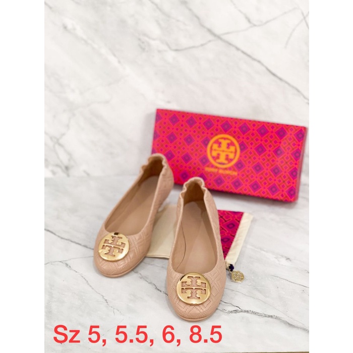 tory burch minnie quilt original flat shoes - GOAN SAND