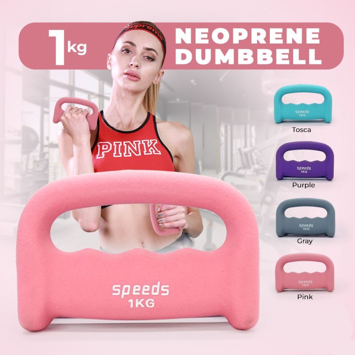 Dumbell Barbel Jari Tangan Wanita  Pemberat Neoprene 1KG 012-1