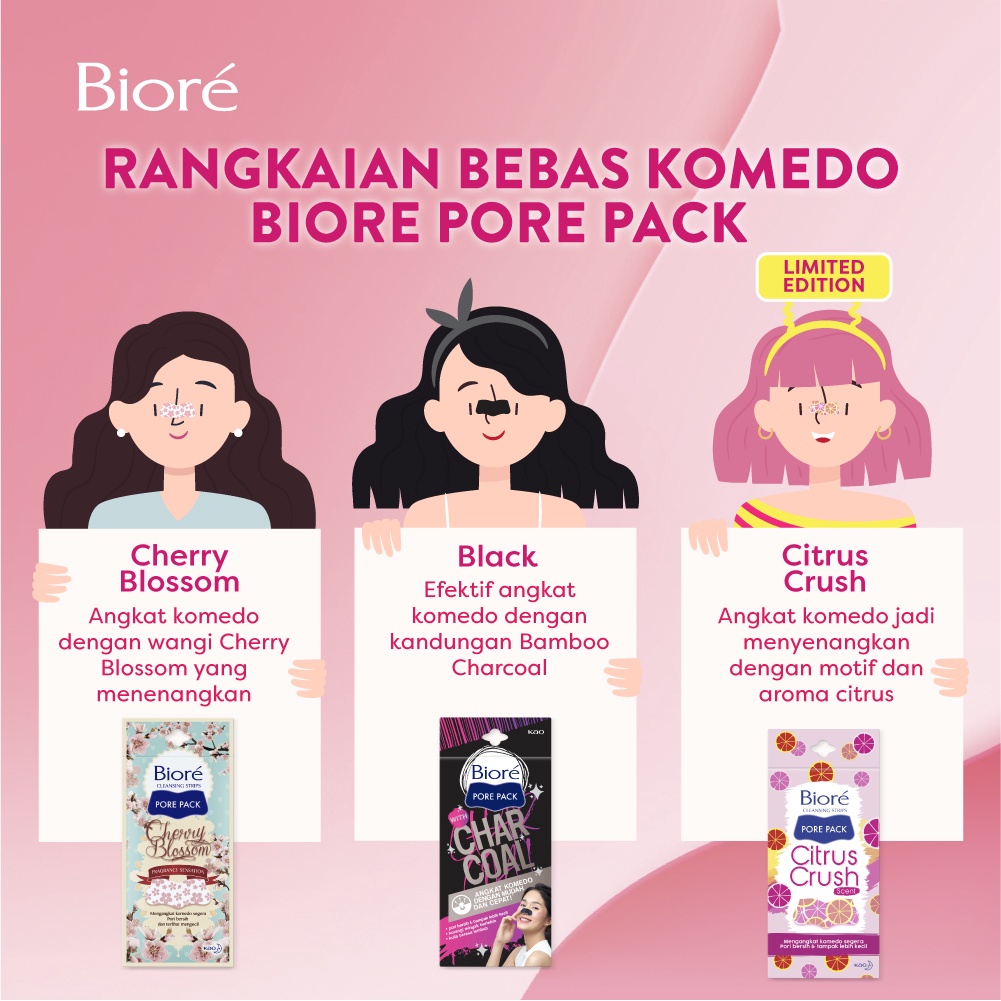 Biore Pore Pack Plester Pembersih Komedo Black Oil Absorbing Powder 4 s Twinpack