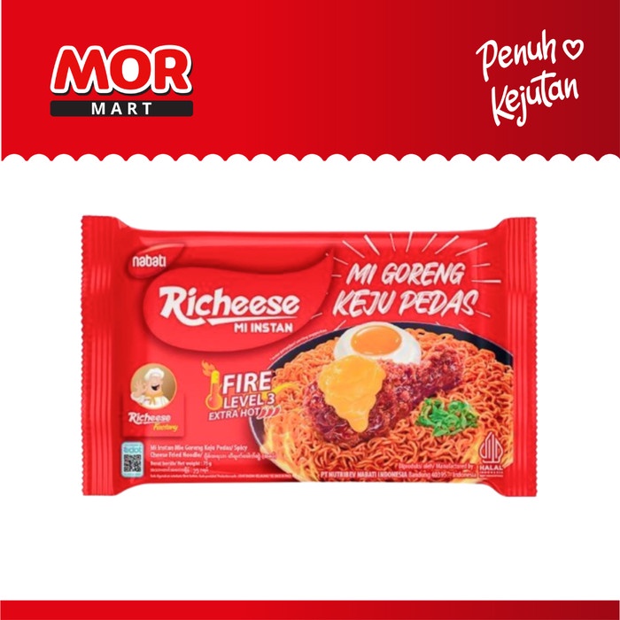 

RICHEESE Mi Goreng Keju Pedas Lv 3 75g Mi Instant Rasa Keju Pedas