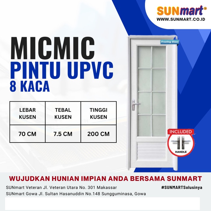 PINTU MICMIC UPVC 8 KACA
