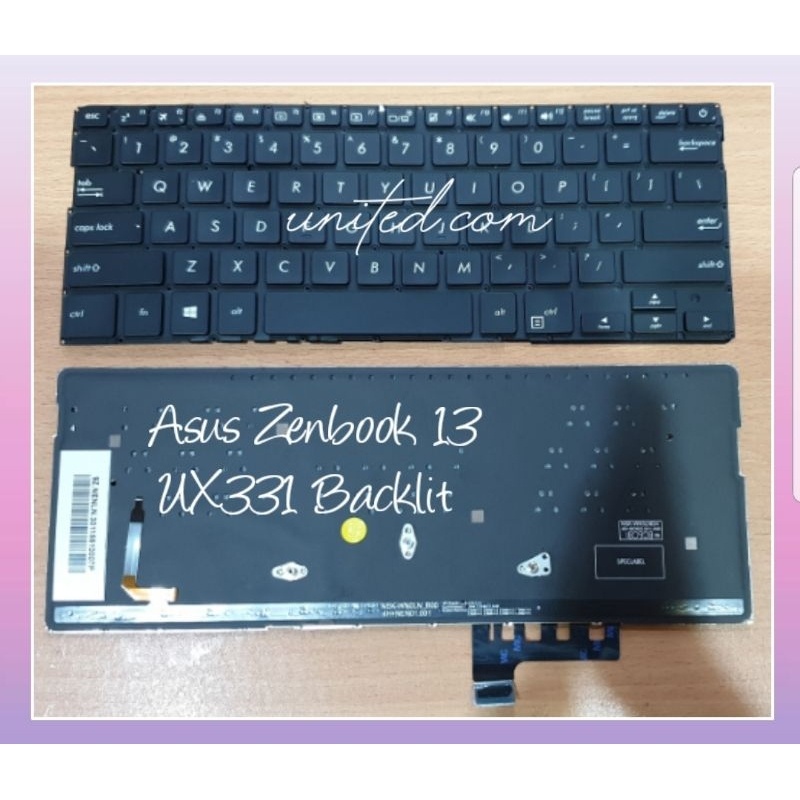 Keyboard Asus Zenbook 13 UX331 UX331U UX331ua UX331UN UX331F Backlit