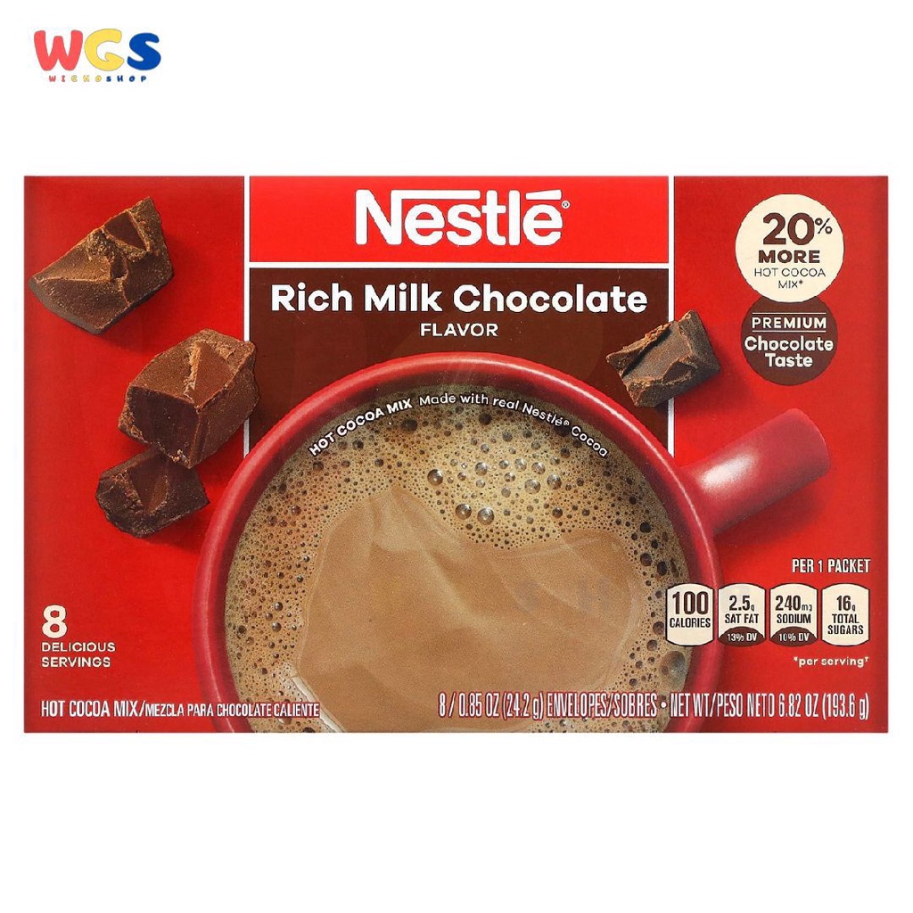 

Nestle Classic Rich Milk Chocolate Hot Cocoa Mix 8pc x 24.gr