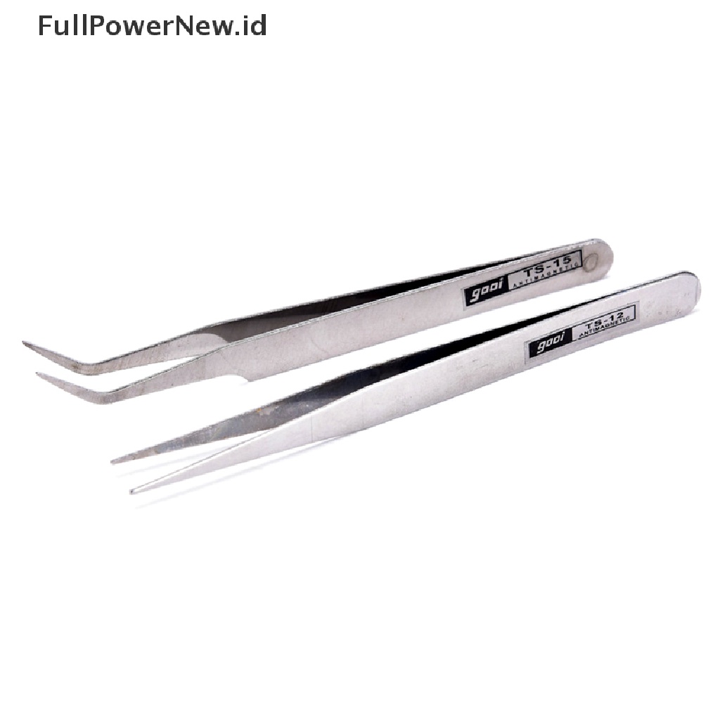 Power 2x Stainless Steel Eyelash Gems Pick Tools Perlengkapan Nail Art Kosmetik ID