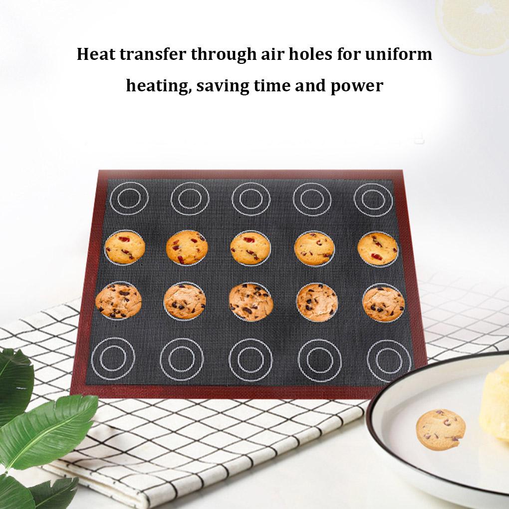 Perforated Silicone Baking Mat Non-stick Oven Sheet Liner Bernapas Fiberglass Dua Sisi Mat Bakeware Tools