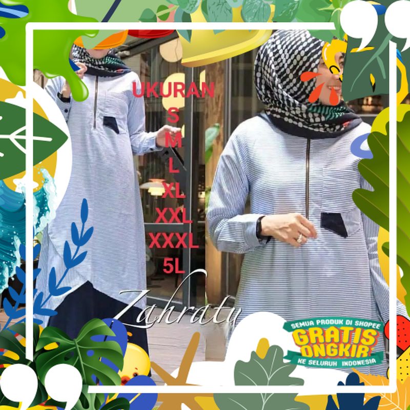 MALIKAFASHION/BAJU GAMIS KATUN JUMBO MURAH / ZAHRATU MAXY DRESS UKURAN S M L XL XXL XXXL 5L LD 110 1