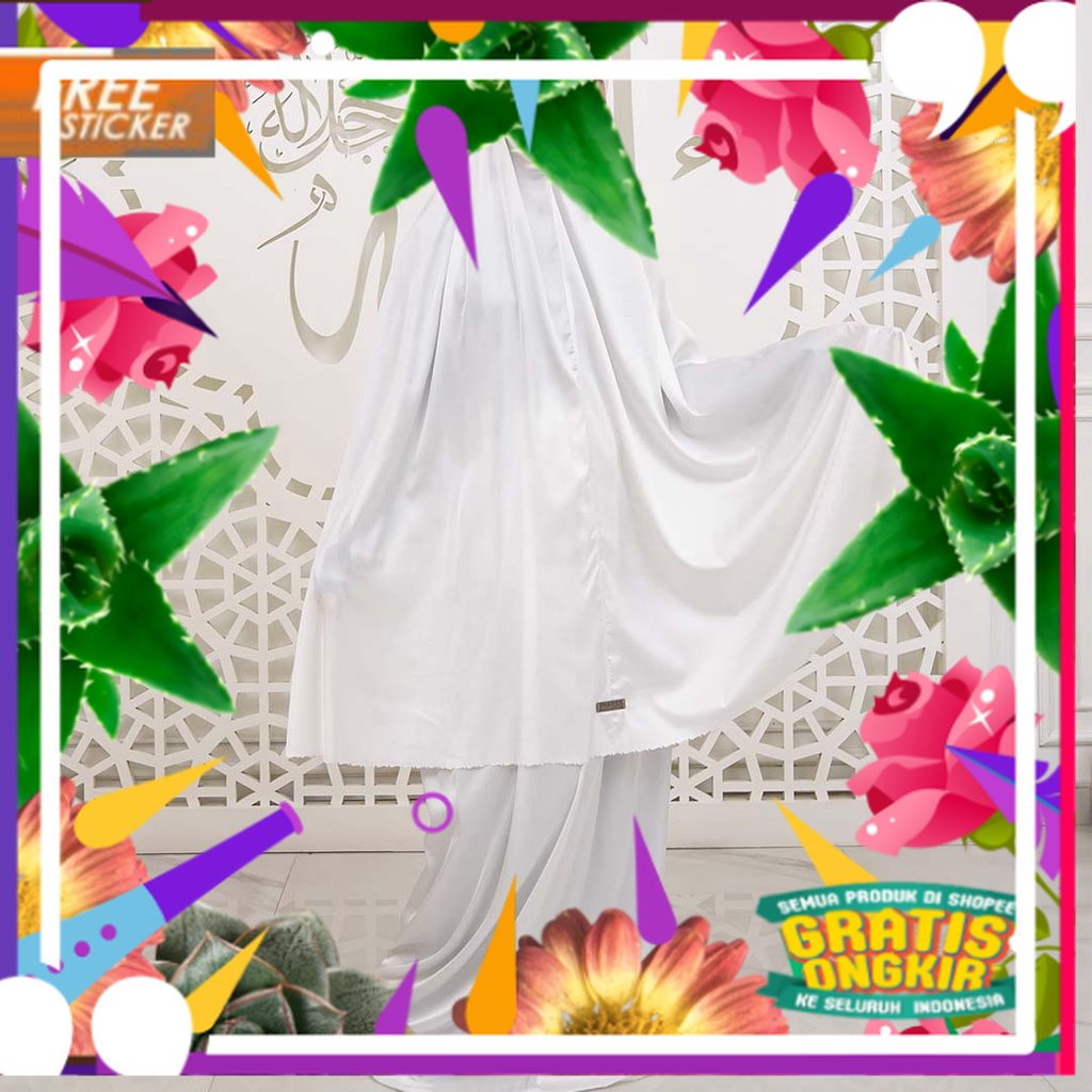 MUKENA LAKEYA DANIRA SERIES WHITE ALLSIZE BY OKI SETIANA DEWI/ solat sholat ied idul adha