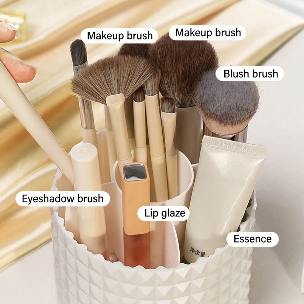 Cylinder Penyimpanan Brush Nanas Kapasitas Besar Rak Kuas Make Up Dengan Penutup Kotak Penyimpanan Kosmetik