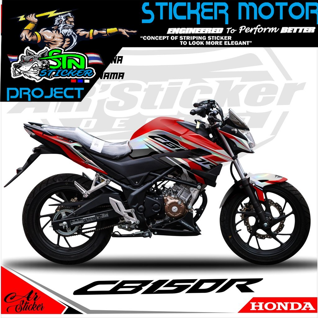Decal Sticker Full Body CB150R New 2020 2021 2022 - Stiker Dekal Hologram, Chrome CB 150R StreetFire