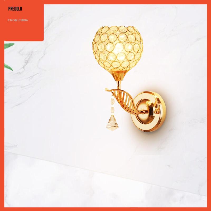 [Predolo] Crystal Light Bedside Sconce Lampu Hias Hotel Cafe