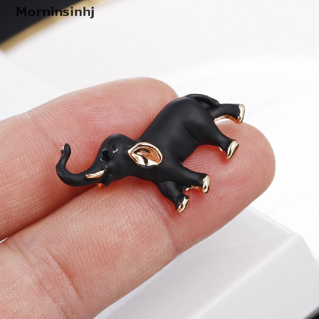 Mornin Enamel Gajah Enamel Kerah Lapel Hewan Bros Pin Buket Perhiasan Hadiah id