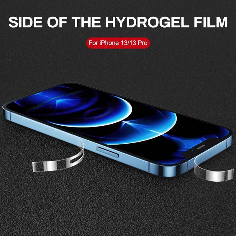 Hydrogel Film For iPhone 14 13 12 Pro Max14 Plus 12 13Mini Pelindung Layar Silikon Pelindung Bukan Kaca Untuk iPhone 13 Pro Max Frame Film