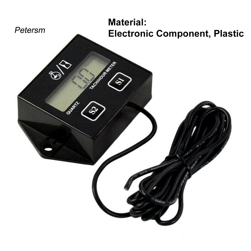 Pp Tachometer RPM Anti Air Untuk Motor Trail Motor LCD Digital Tiny Hour Gauge Meter Mudah Dipasang