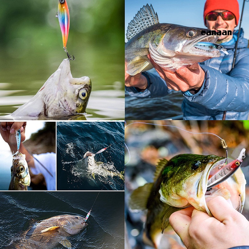 Cnn-9cm/7.3g Umpan Pancing Tajam Kait 3D Simulasi Fisheyes Reflektif Angling Lure Ikan Kecil Yang Tenggelam Umpan Buatan Luar Ruangan Memancing