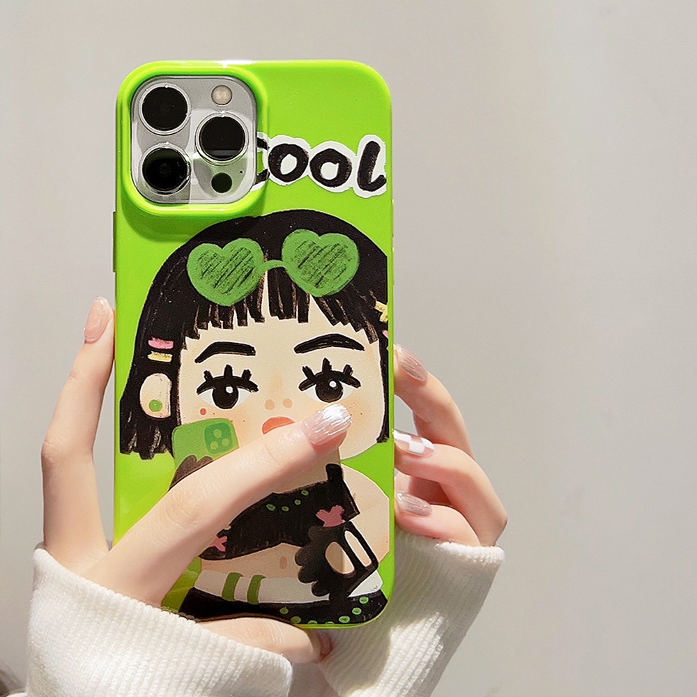 Ins Gadis Keren Silikon Case Untuk Iphone SE 2020 7 /8 Plus 14x XR XM 11 12 MINI 13 PRO MAX Casing Cover Pelindung AT0118