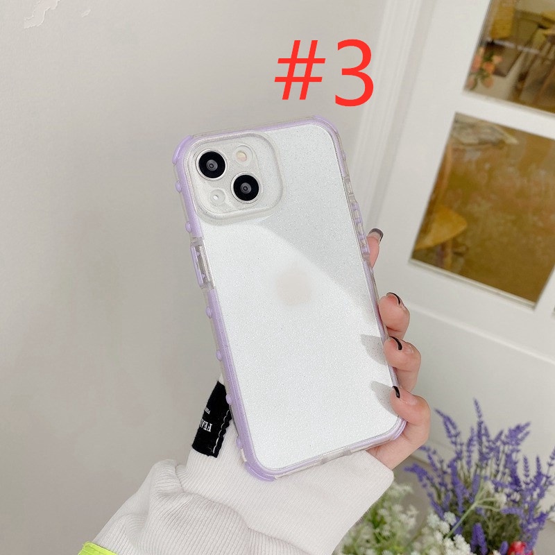 New 6Colors Clear Galaxy Point Flash Casing Soft Case HP iP iPhone 14 13 12 11 Pro Max FTD Good Camera Cover Apple