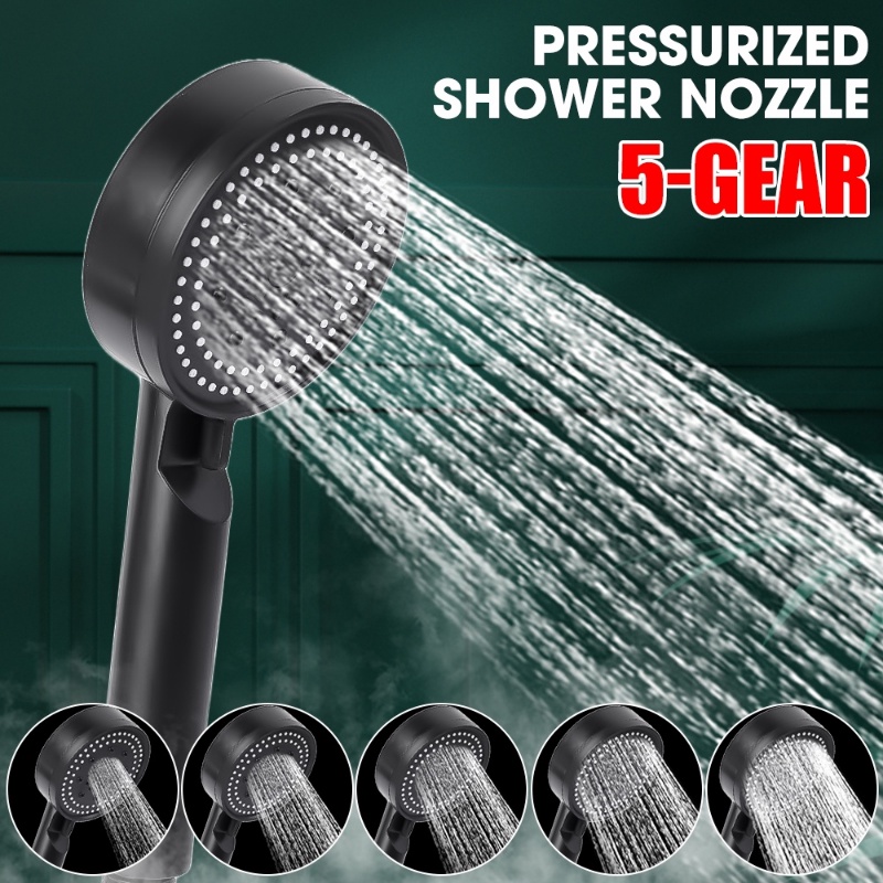 Kepala Shower Tekanan Tinggi 5gear/Showerhead Outflow Air Kuat/Shower Nozzle Ramah Lingkungan Hemat Air Genggam