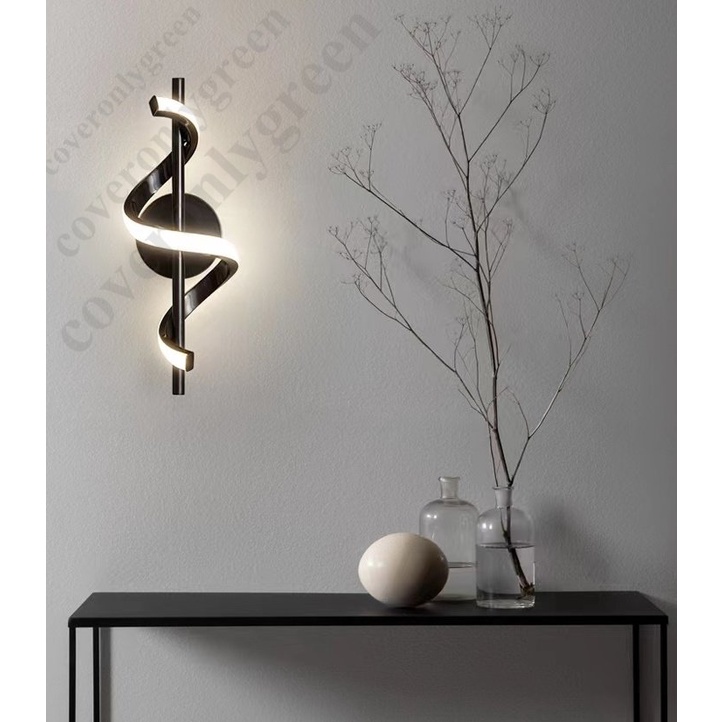 3 Warna Nordic Modern Lampu Dinding Kamar Tidur/Lampu Dinding Ruang Tamu Lampu Dinding Minimalis Lampu Dinding Akrilik Rumah Dekorasi Nordic-Termasuk bola lampu