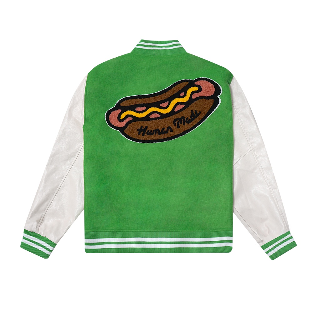 Human Made Hot Dog Tiger Varsity Jacket Green