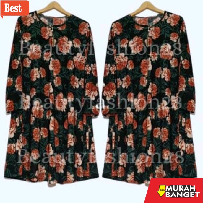 Tunik jumbo terbaru untuk wanita- TUNIK FATIMAH MAT JERSEY KOREA SUPER JUMBO