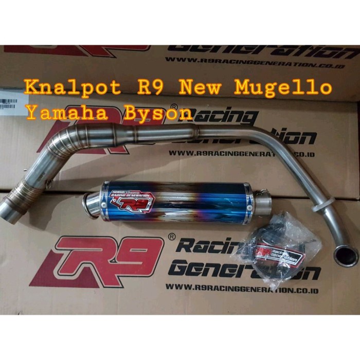 KNALPOT RACING R9 ORIGINAL 100% NEW MUGELLO YAMAHA BYSON KARBU