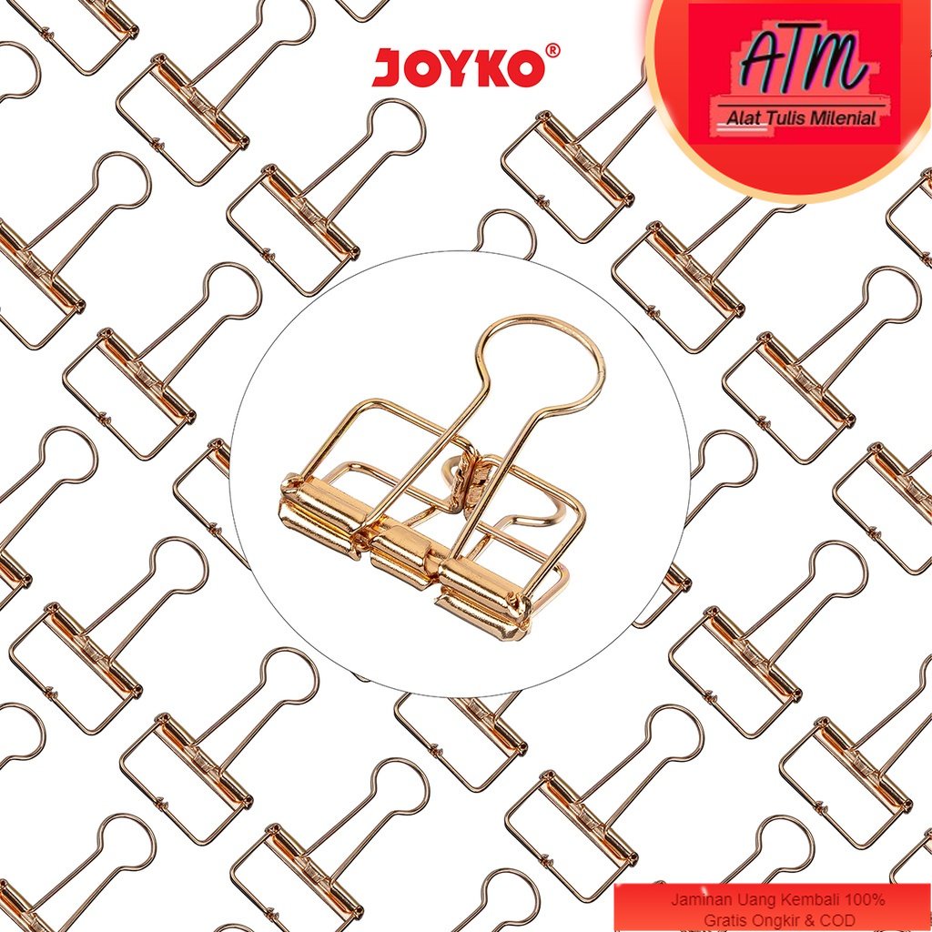 

Hollow Binder Clip Klip Penjepit Kertas Joyko Rose Gold RG