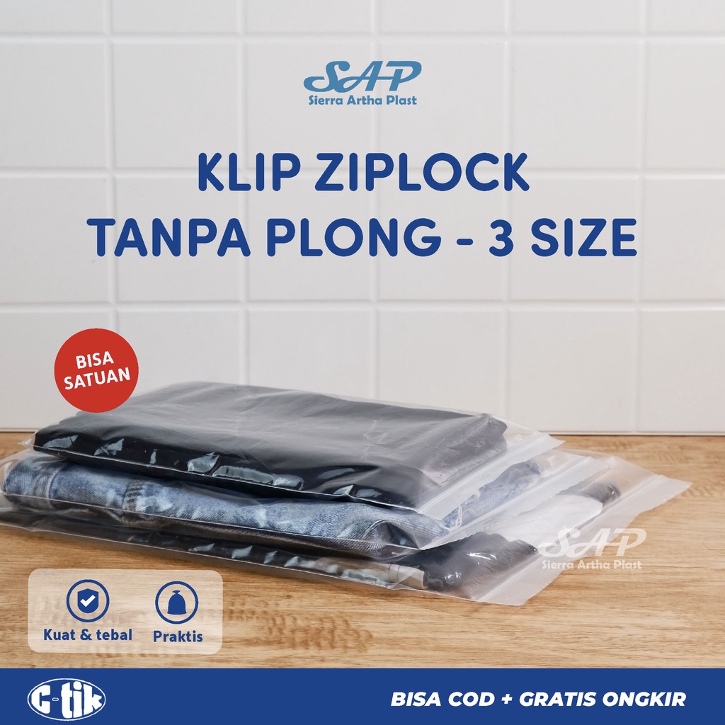 Harga Lembaran / Pcs bisa Ecer / Plastik KLIP Tanpa Plong Ziplock 20x30 ~ 25x35 ~ 30x40 | Plastik ZipLock Packing Baju Sepatu Bening 20x30, 25x35, 30x40 | Kantong Plastik Zip Lock Bening Polos / Plastik Klip (20x30, 25x35, 30x40 cm) aman untuk makanan