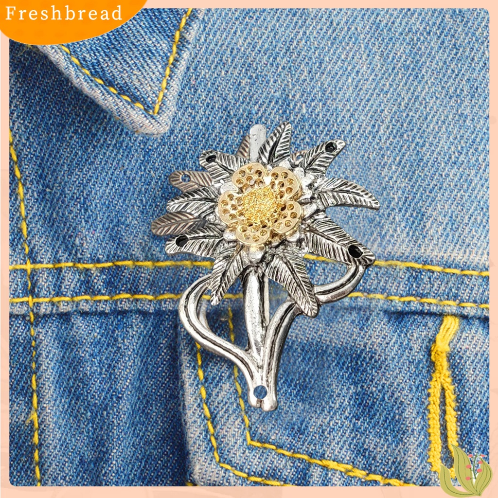 &lt; Freshbread &gt; WW2 German Army Elite Gunung Edelweiss Badge Denim Jaket Kerah Bros Pin