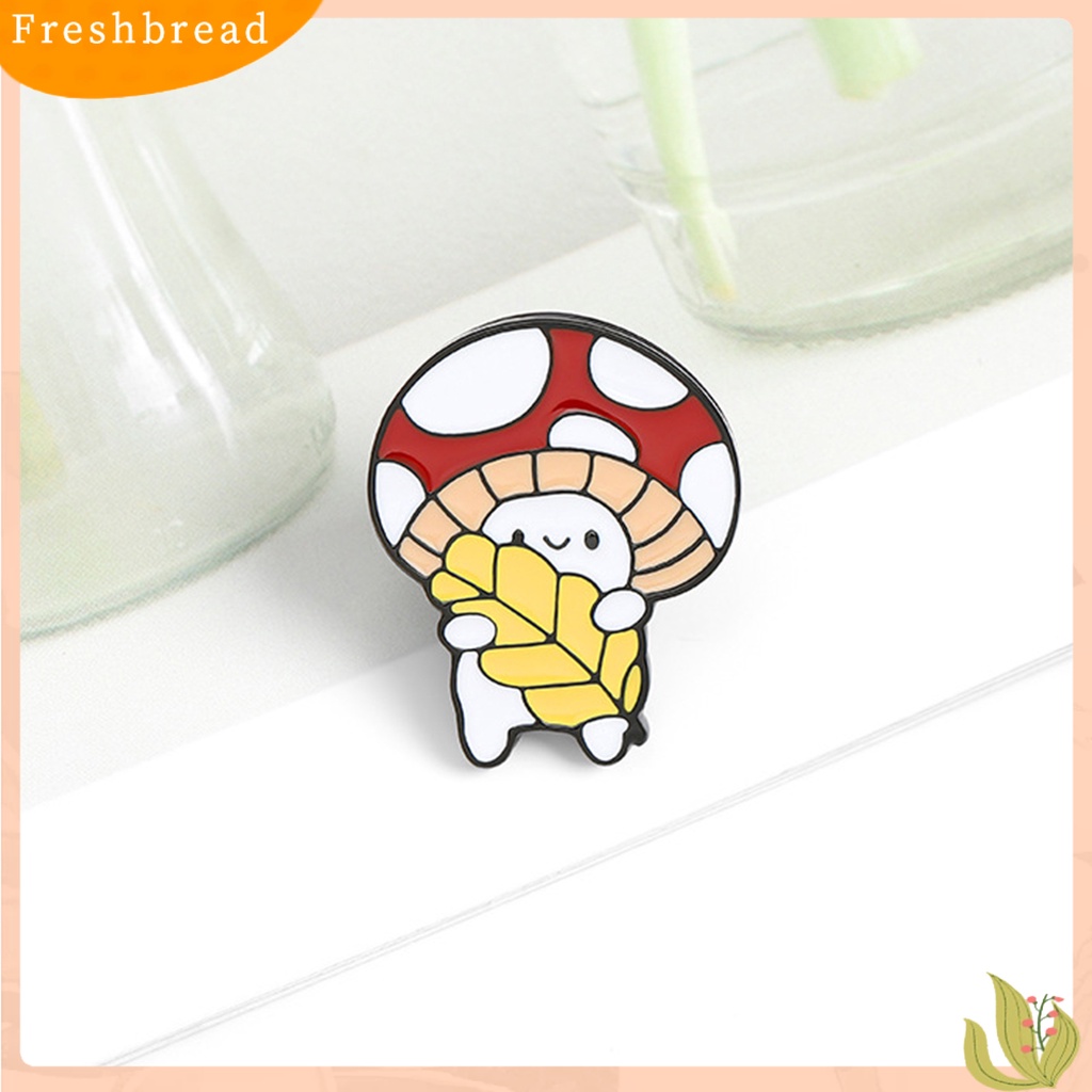 &lt; Freshbread &gt; Bros Anti Kosong Motif Jamur Multicolor Mushroom Bag Pakaian Lapel Pin Untuk Wanita