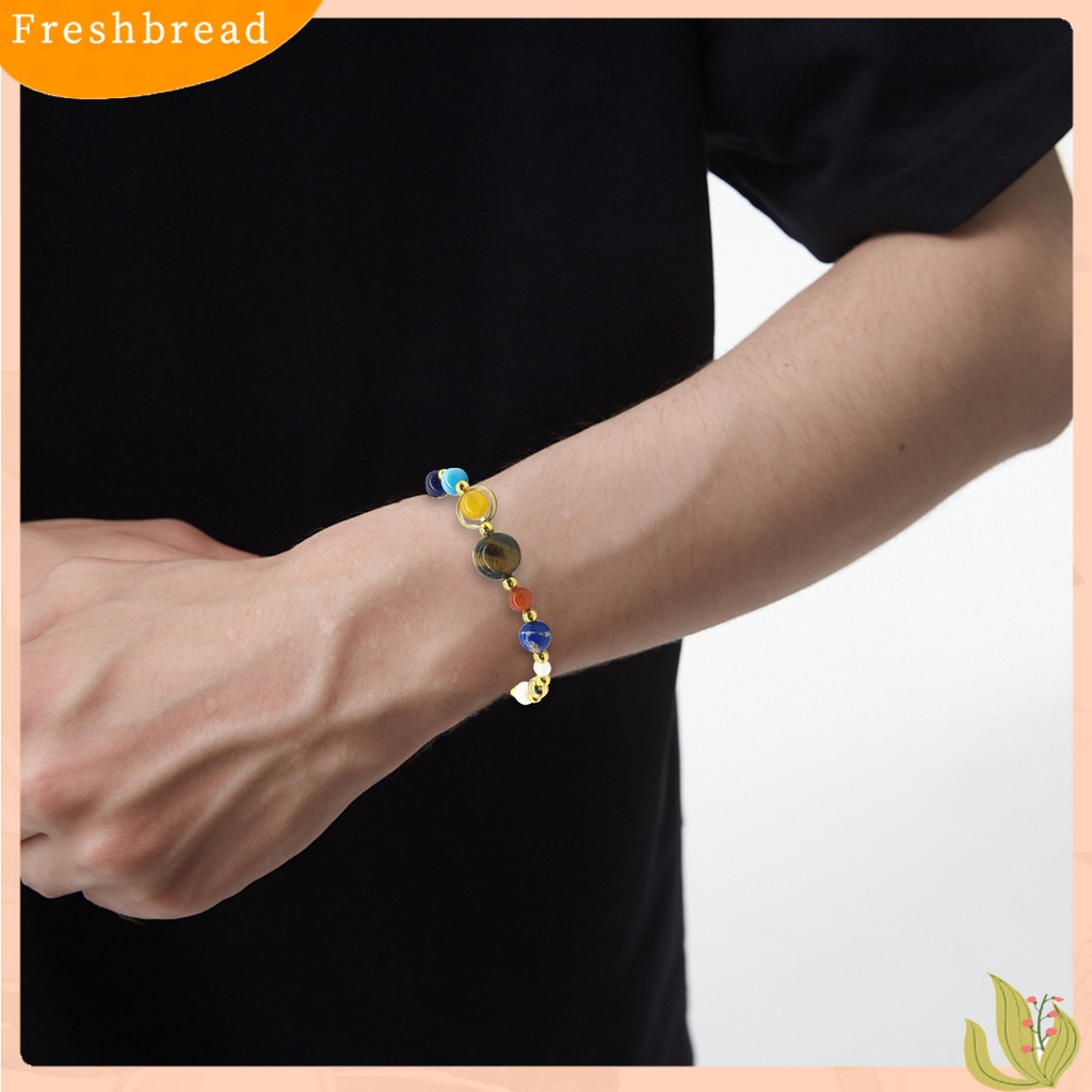 &lt; Freshbread &gt; Gelang Unisex Planet Manik-Manik Perhiasan Bintang Berujung Lima Gelang Batu Buatan Untuk Pacaran