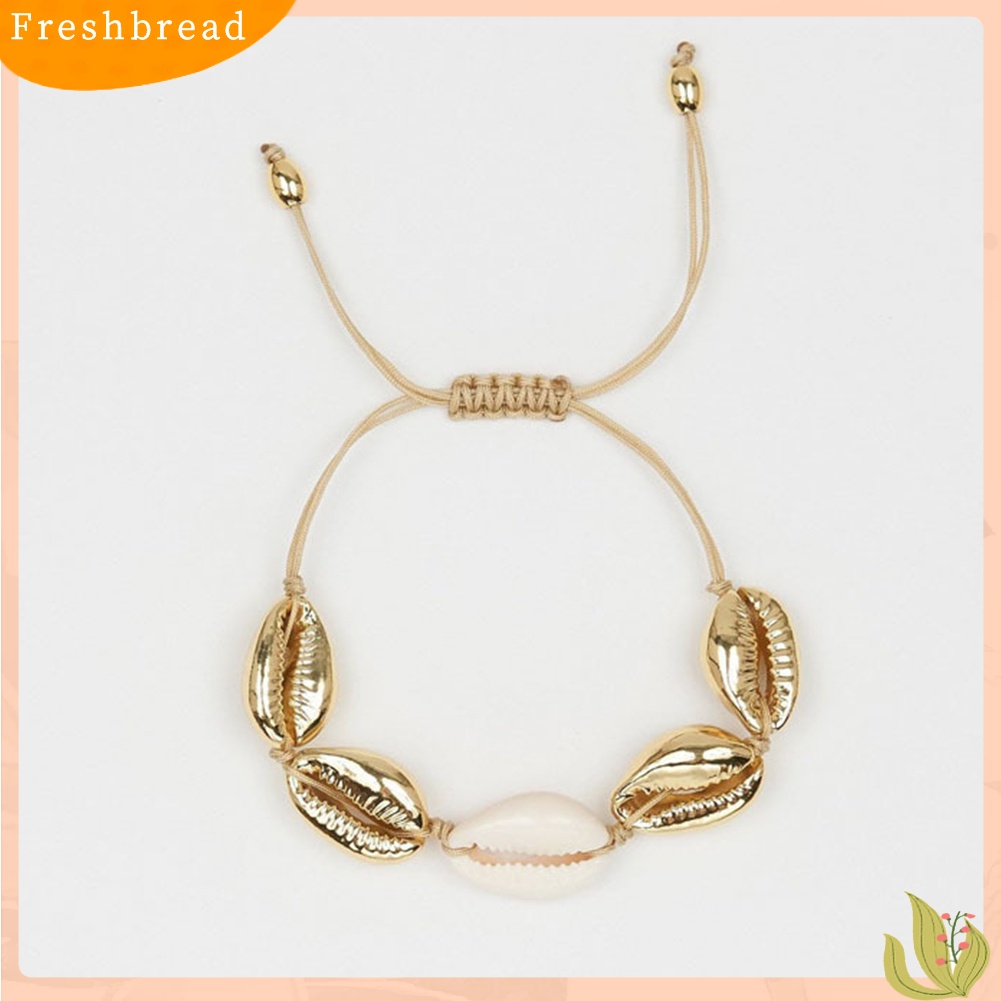 &lt; Freshbread &gt; Bohemia Cowrie Shell Gelang Musim Panas Pantai Wanita Handmade Bangle Perhiasan Hadiah