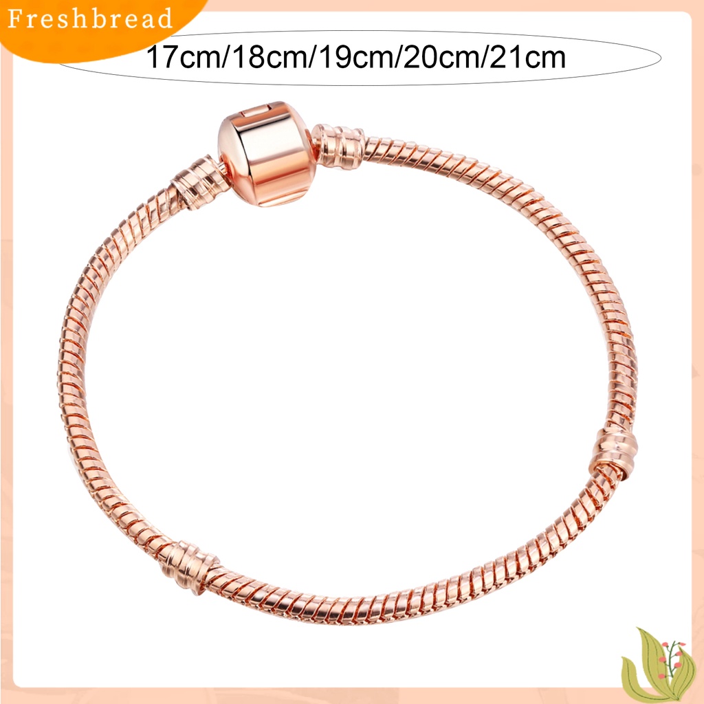 &lt; Freshbread &gt; Bangle Simple Beaded Snake Chain Women Gelang Pesona Manik-Manik Untuk Kehidupan Sehari-Hari