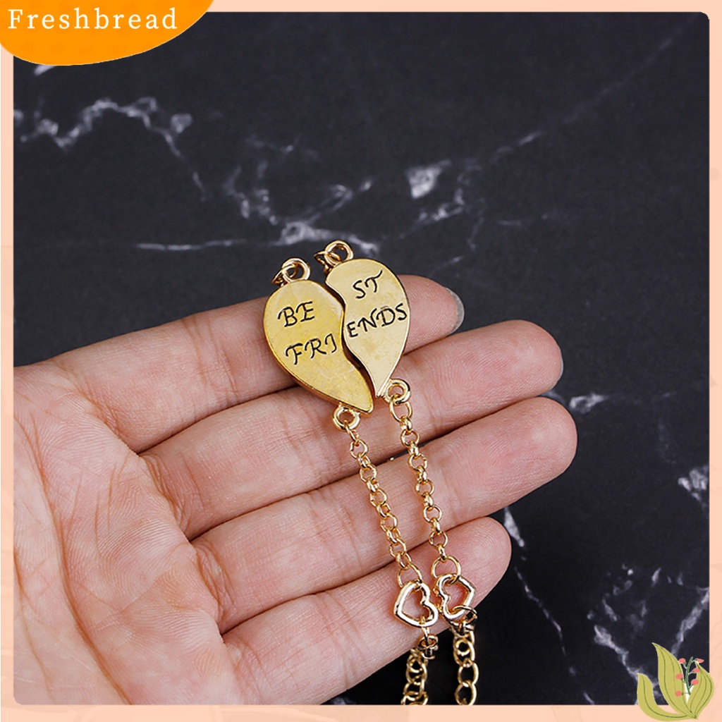 &lt; Freshbread &gt; 2Pcs Sahabat Hati Pola Bersama Gelang Bangle Persahabatan Perhiasan Hadiah