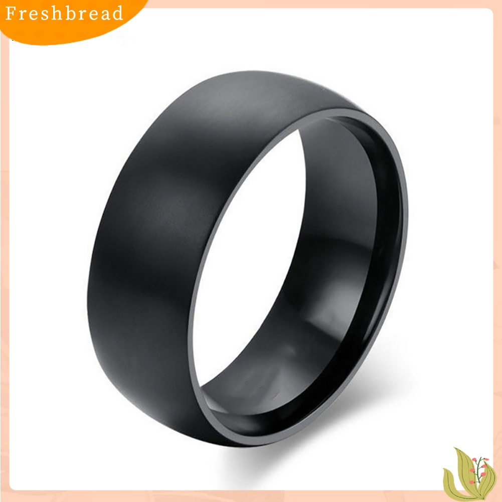 &lt; Freshbread &gt; Pria Keren Baja Titanium Lebar 8mm Pernikahan Pertunangan Anniversary Band Jari Cincin