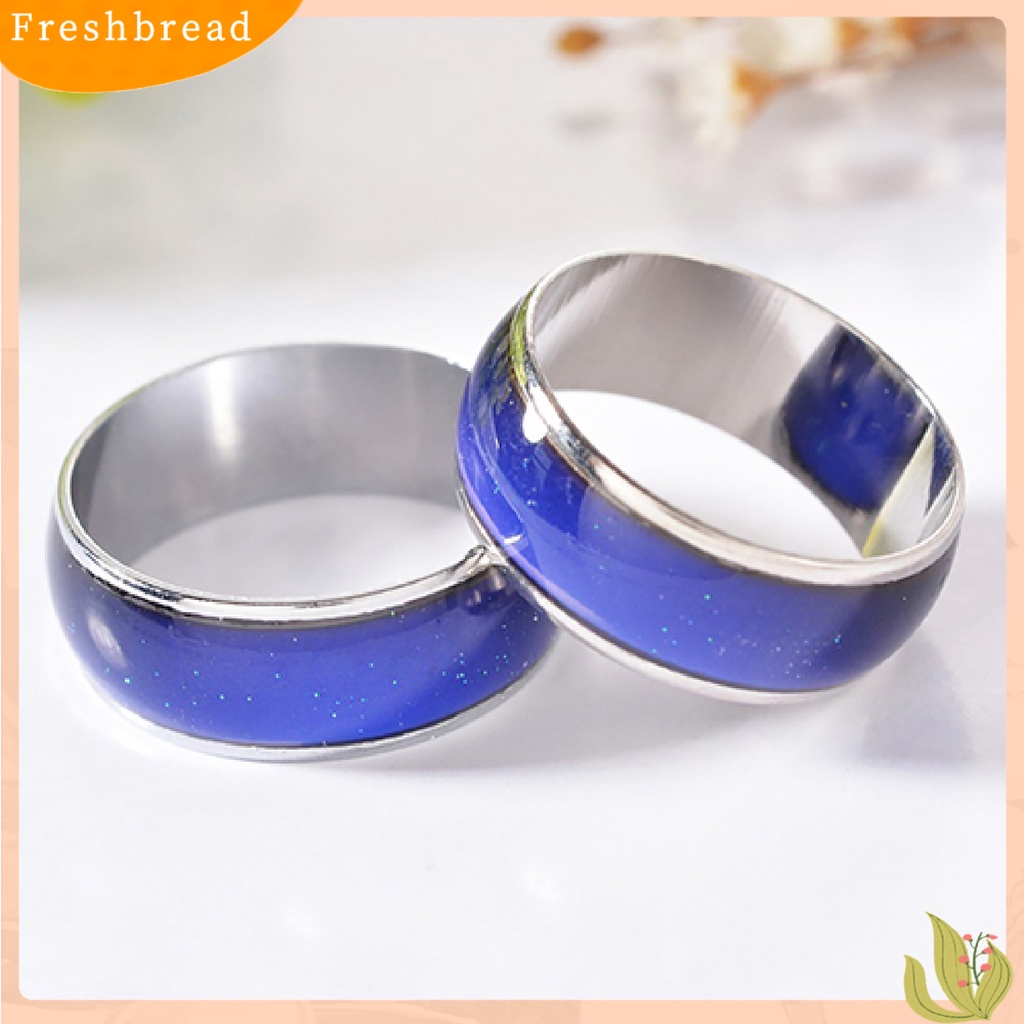 &lt; Freshbread &gt; 3Pcs Mood Ring Cincin Warna Berubah Suhu Alloy Handmade Halus Untuk Club