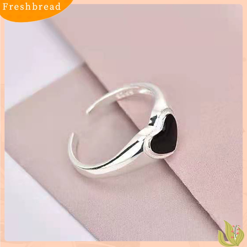 &lt; Freshbread &gt; Cincin Jari Bentuk Hati Paduan Tidak Alergi Menangis Wajah Cincin Susun Aksesoris Perhiasan