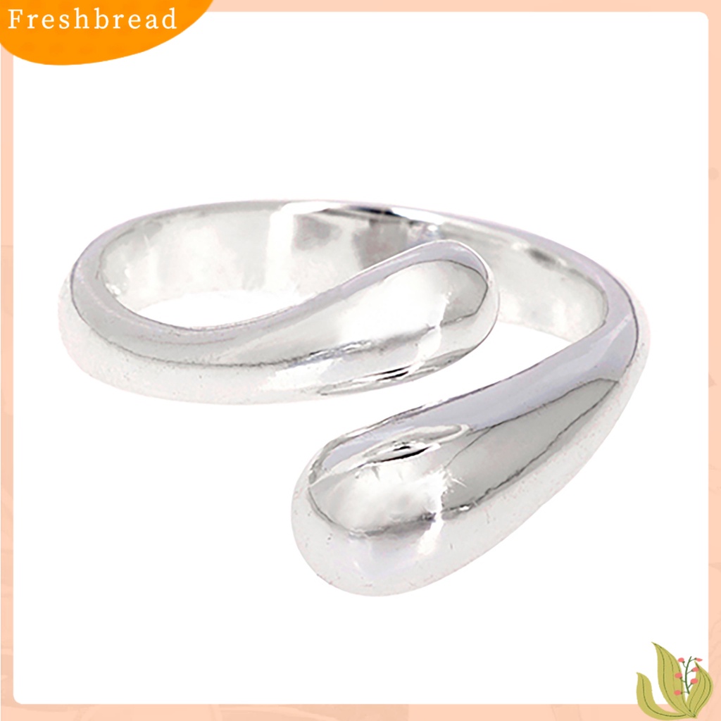 &lt; Freshbread &gt; Wanita Fashion Punk Perak Berlapis Halus Band Adjustable Cincin Perhiasan Hadiah