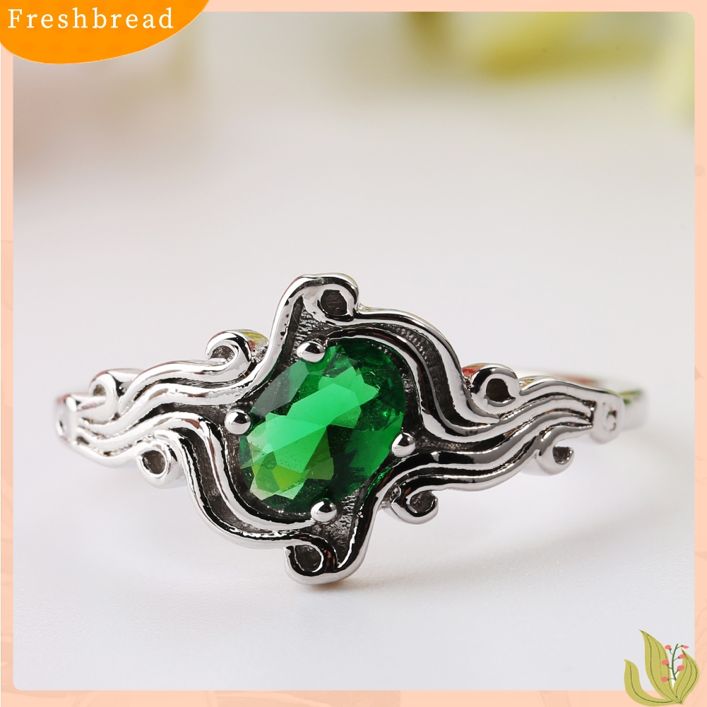 &lt; Freshbread &gt; Elegan Pernikahan Pengantin Pesta Aksesori Lady Berlian Imitasi Bertatahkan Cincin Perhiasan