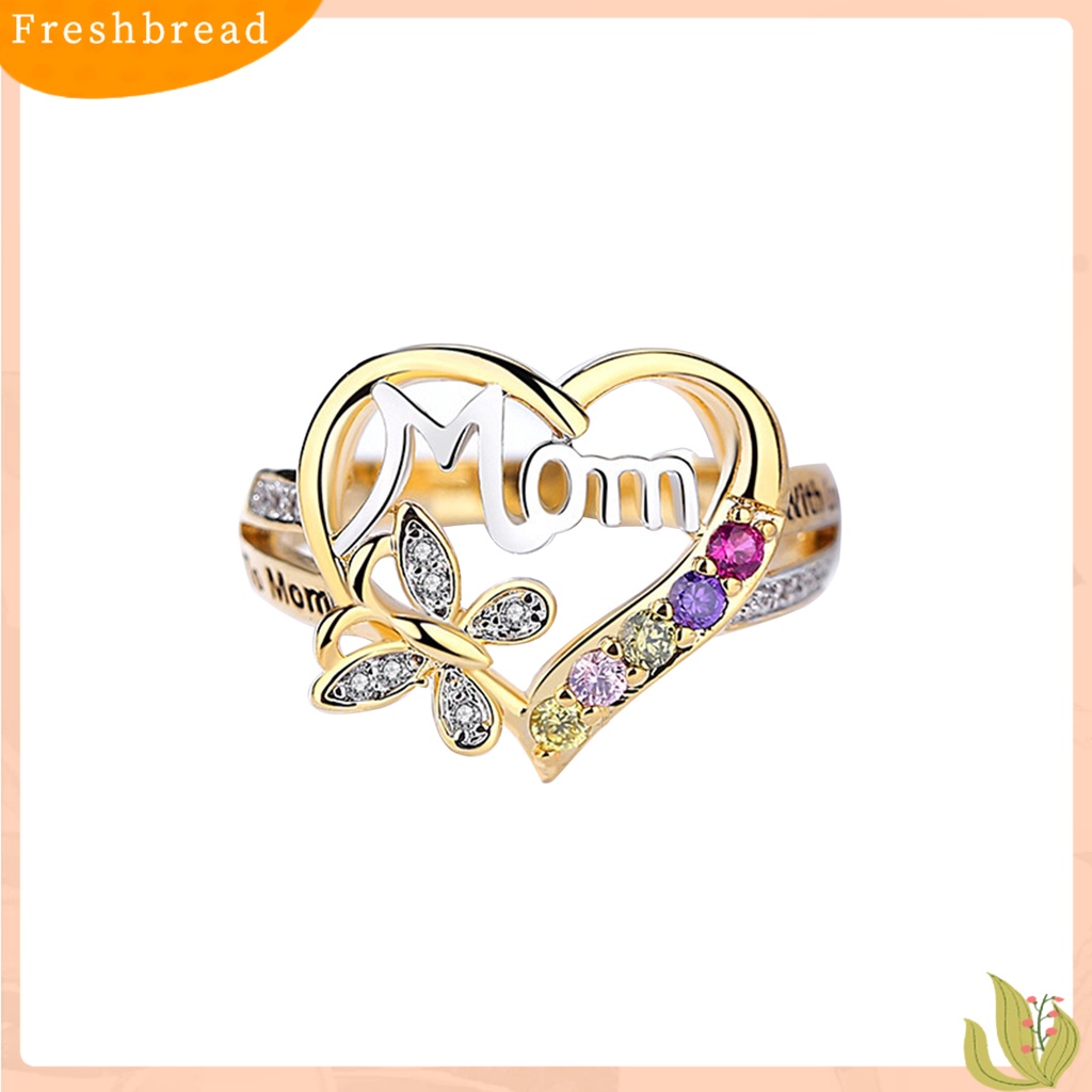 &lt; Freshbread &gt; Cincin Jari Berlian Imitasi Emerald Pengerjaan Halus Shiny Knuckle Ring Untuk Ibu