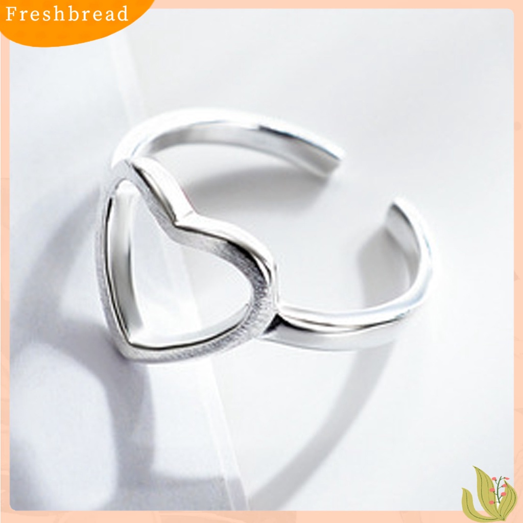 &lt; Freshbread &gt; Cincin Unisex Dapat Disesuaikan Karat Tidak Iritasi Anti-Oksidasi Tahan Luntur Ultra-Ringan Beberapa Gaya Cinta Hati Gaya Bulat Unisex Finger Ring Hadiah Ulang Tahun