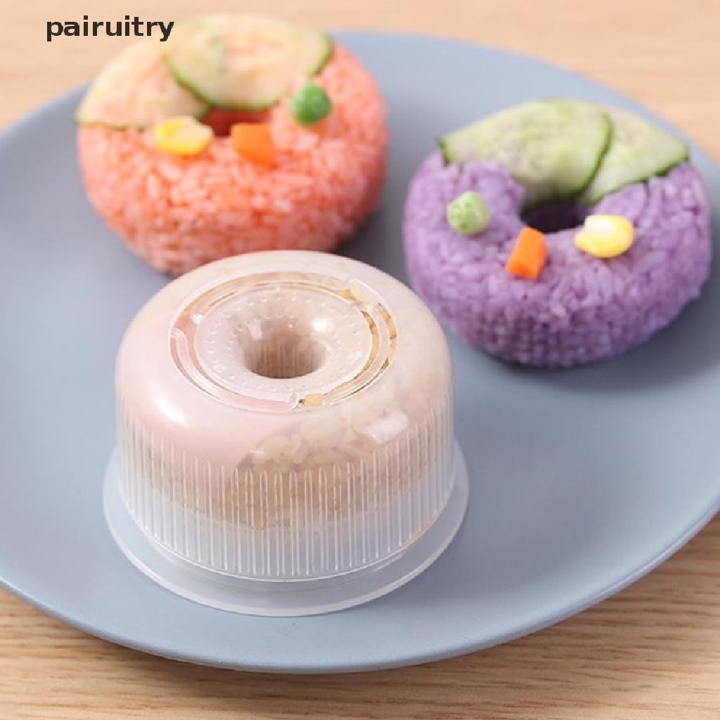 Prt 2PCS Pembuat Bentuk Donat Sushi Kreatif Rice Ball Mold Home Non-Stick Rice Mold PRT