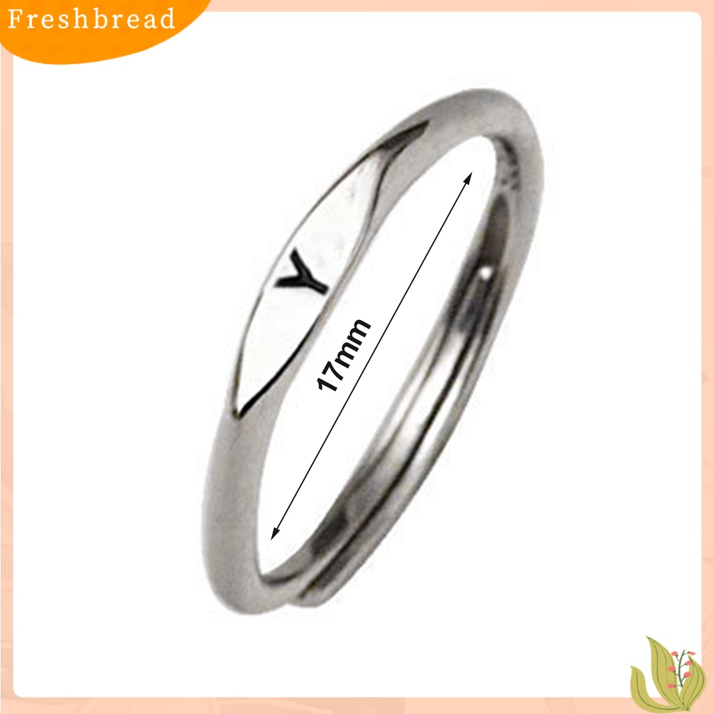 &lt; Freshbread &gt; Fashion Cincin Huruf Inggris Ukiran Pengerjaan Halus Elektroplating Hypoallergenic Permukaan Halus Menghias Elegan Fashion Minimalis Midi Cincin Bulat Wanita Perhiasan