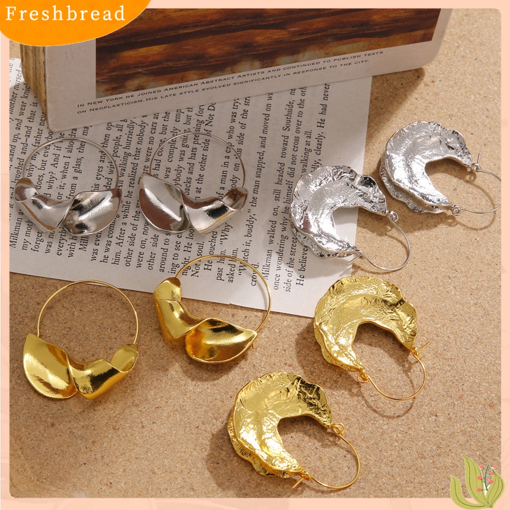 &lt; Freshbread &gt; 1pasang Statement Earrings Retro Punk Tetesan Air Logam Berat Mewah Warna Emas Perak Drop Earrings Fashion Jewelry