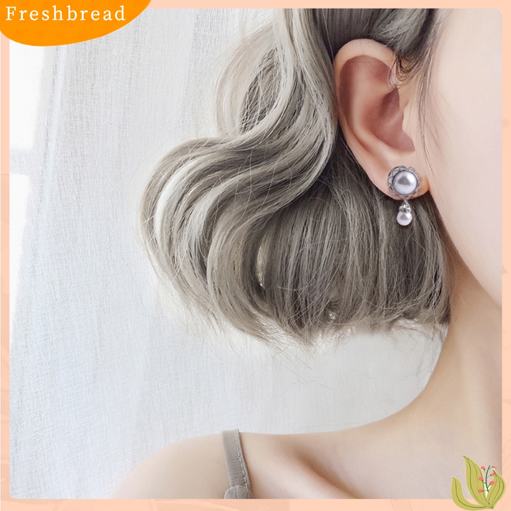 &lt; Freshbread &gt; 1Pc Lady Bunga Mutiara Imitasi Menjuntai Telinga Terowongan Expander Plug Piercing Perhiasan Hadiah